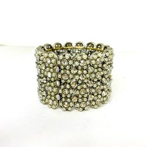 Rhinestone and Pearl Bracelet